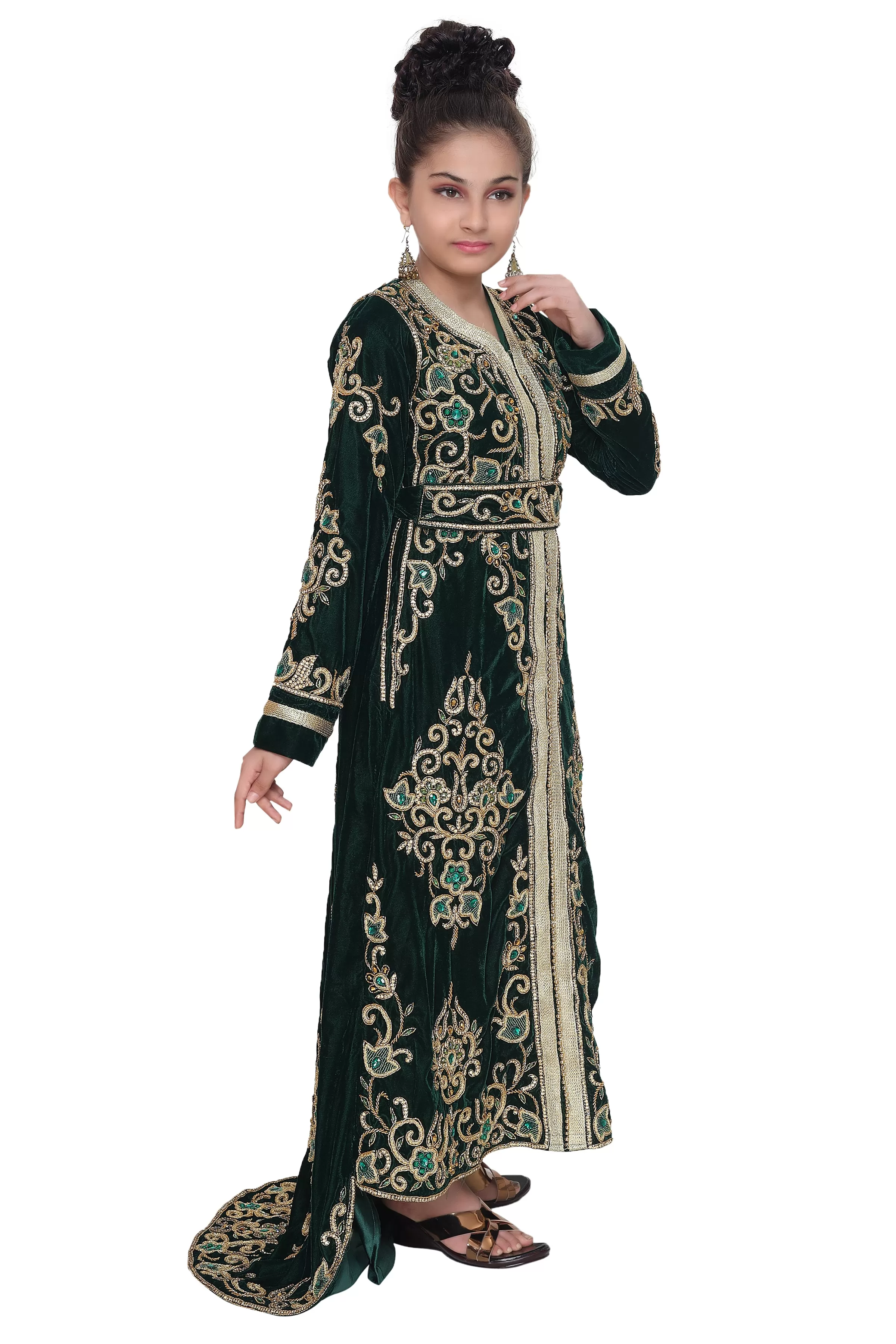 Embroidered Kaftan Party Wear For Kids